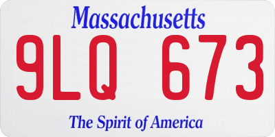 MA license plate 9LQ673
