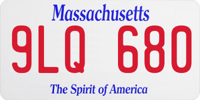 MA license plate 9LQ680
