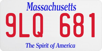 MA license plate 9LQ681