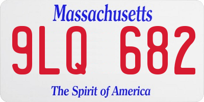 MA license plate 9LQ682