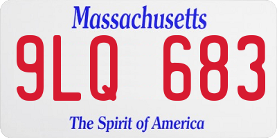 MA license plate 9LQ683