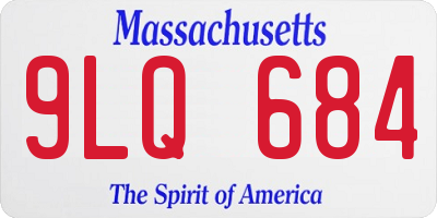 MA license plate 9LQ684