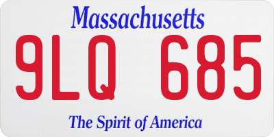 MA license plate 9LQ685