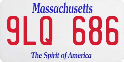 MA license plate 9LQ686