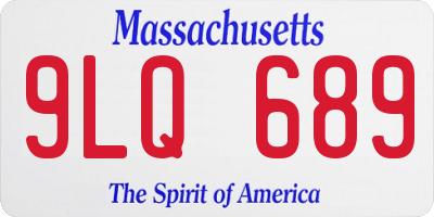 MA license plate 9LQ689