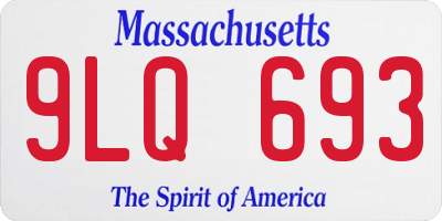 MA license plate 9LQ693