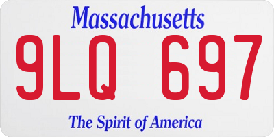 MA license plate 9LQ697