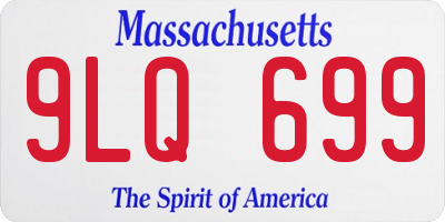 MA license plate 9LQ699