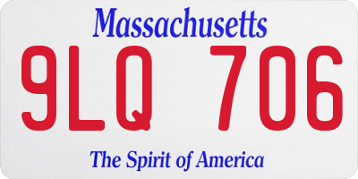 MA license plate 9LQ706