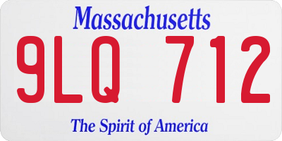 MA license plate 9LQ712