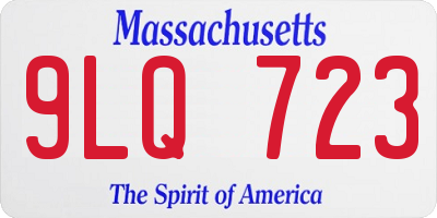 MA license plate 9LQ723