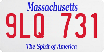 MA license plate 9LQ731
