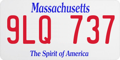 MA license plate 9LQ737