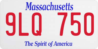 MA license plate 9LQ750