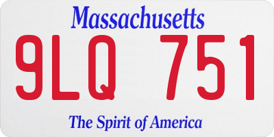 MA license plate 9LQ751