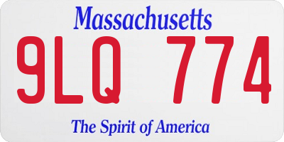 MA license plate 9LQ774