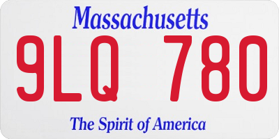 MA license plate 9LQ780