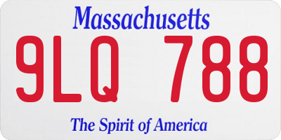 MA license plate 9LQ788