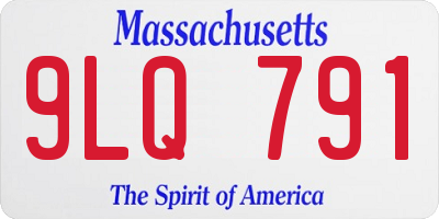 MA license plate 9LQ791