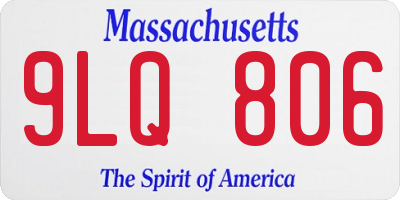MA license plate 9LQ806