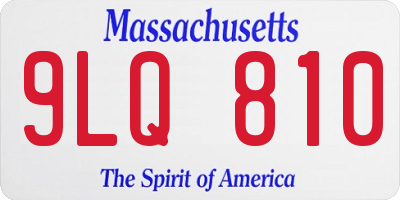 MA license plate 9LQ810