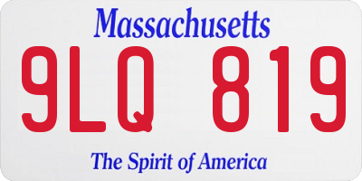 MA license plate 9LQ819