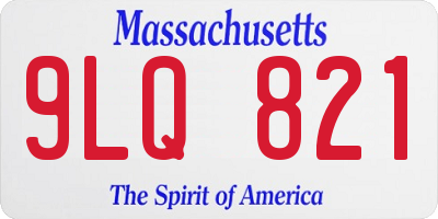 MA license plate 9LQ821