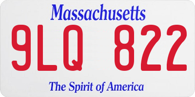 MA license plate 9LQ822