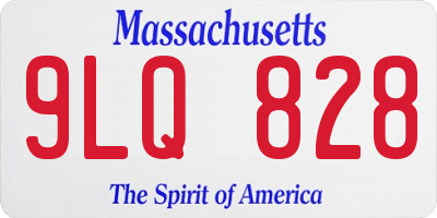MA license plate 9LQ828