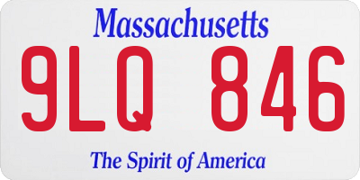 MA license plate 9LQ846