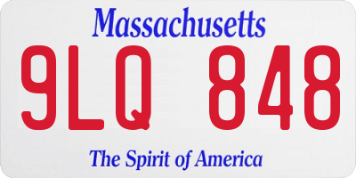 MA license plate 9LQ848