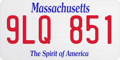 MA license plate 9LQ851