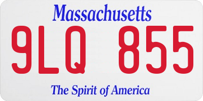 MA license plate 9LQ855
