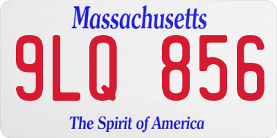 MA license plate 9LQ856