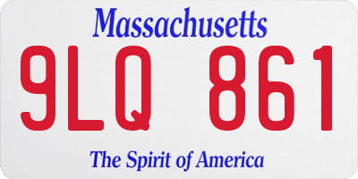 MA license plate 9LQ861