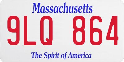 MA license plate 9LQ864