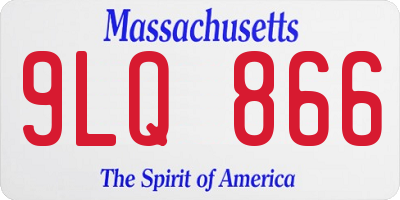 MA license plate 9LQ866