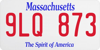 MA license plate 9LQ873