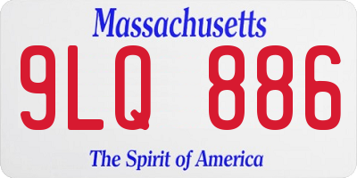 MA license plate 9LQ886