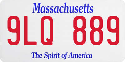 MA license plate 9LQ889