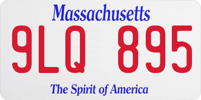 MA license plate 9LQ895