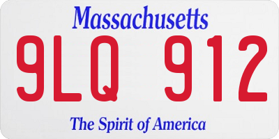 MA license plate 9LQ912