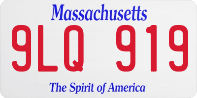 MA license plate 9LQ919