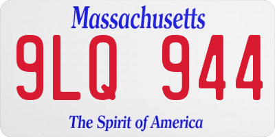MA license plate 9LQ944