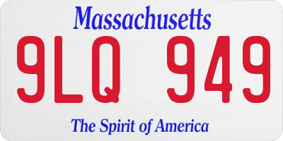 MA license plate 9LQ949