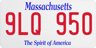 MA license plate 9LQ950