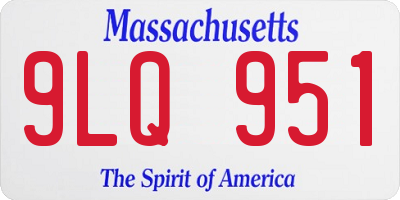 MA license plate 9LQ951