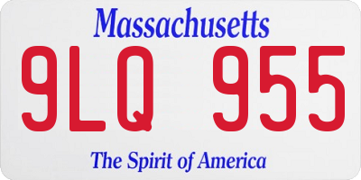 MA license plate 9LQ955