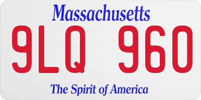 MA license plate 9LQ960