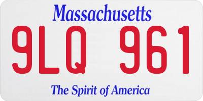 MA license plate 9LQ961